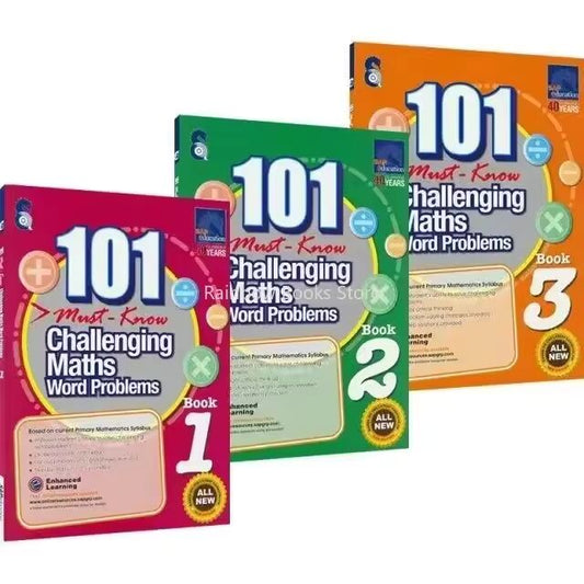 101 Challenging Maths Word Problems Books Singapore Primary School Grade 1-6 Math Practice Book English Book 6 Books/Set Libros